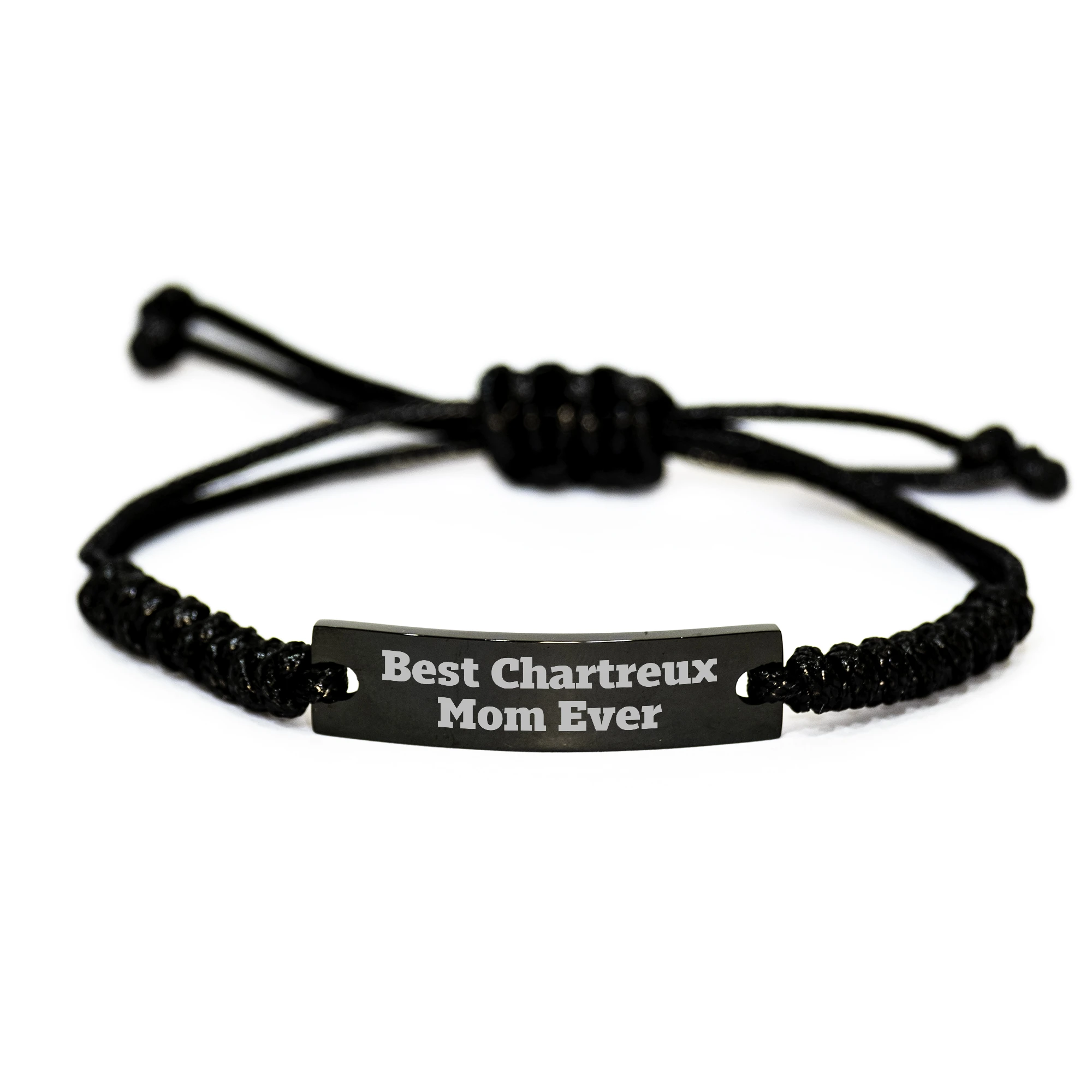 Chartreux Cat Mom Ever Funny Rope Bracelet Gifts from Family for Father's Day