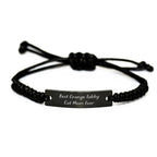 Funny Orange Tabby Cat Mom Ever Rope Gift for Orange Tabby Cat Dad Men Friends Family - Adjustable Black Rope Bracelet from Best Orange Tabby Cat Mom Ever