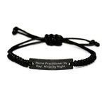 Nurse Practitioner Gifts from Men, Unique Rope Bracelet for Nurse Practitioner By Day. Ninja By Night., Funny Father's Day Unique Gifts for Men, Women, Friends, Coworkers, Family