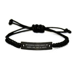Funny Gordon Setter Dog Gifts for Him from Friends, Unique Rope Bracelet Quote 'My Gordon Setter Makes Me Happy. You, Not So Much.' for Father's Day