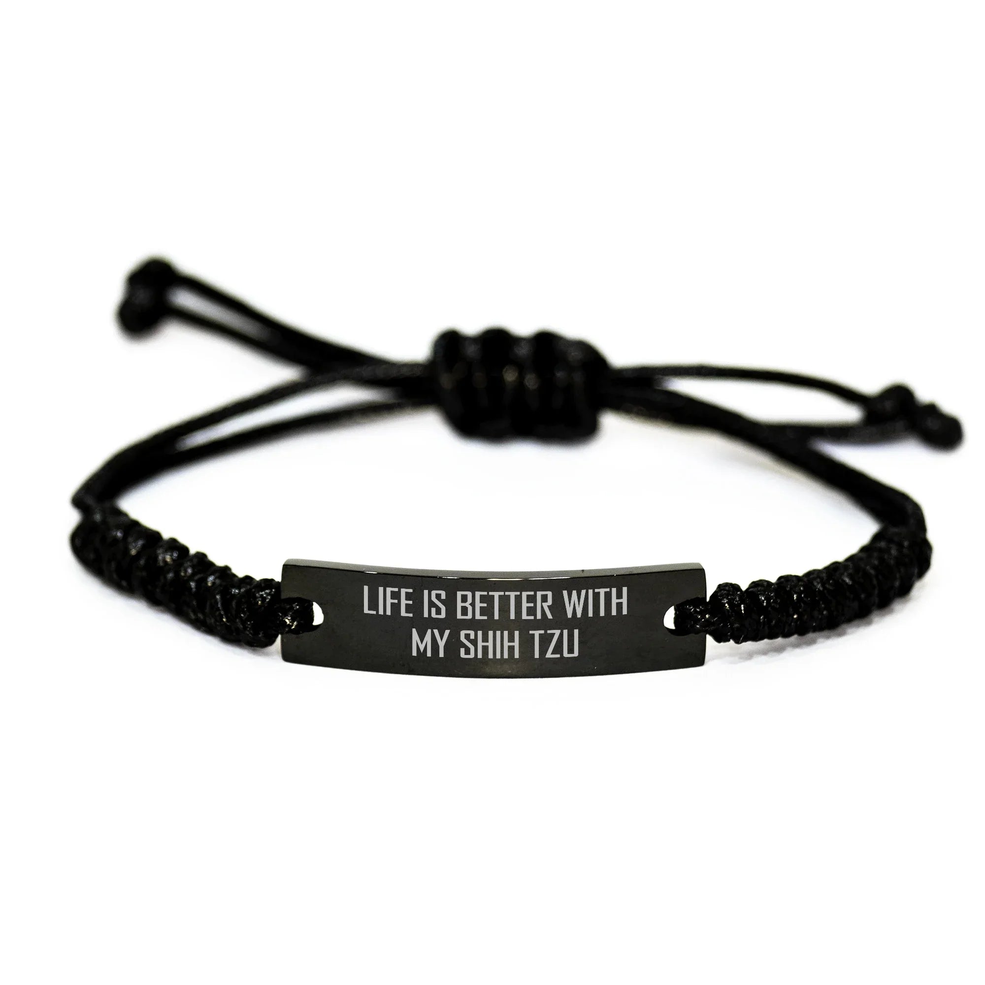 Shih Tzu Dog Lovers Funny Rope Bracelet, Gifts from Men, Gifts for Shih Tzu Dog, Father's Day Unique Gifts, Life Is Better With My Shih Tzu
