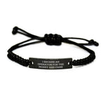 Operator Gifts Funny Inspirational Rope Bracelet 'I Became An Operator For The Money And Fame' Gifts from Men to Operator on Mother's Day