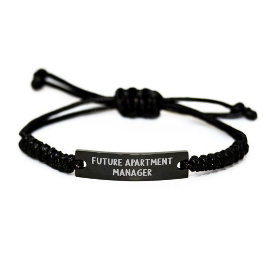 Funny Future Apartment Manager Rope Bracelet Gifts from Friends, Encouragement for Apartment Manager, Mother's Day Unique Gifts for Her - Image 1