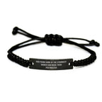 Funny Postmaster Gifts, 'God Found Some Of The Strongest Women And Made Them Postmaster' Quote, Adjustable Rope Bracelet for Postmaster, Gifts from Friends, Coworkers, Family for Graduation