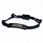 Aircraft Mechanic Gifts from Friends - This Is What An Awesome Aircraft Mechanic Looks Like! Adjustable Rope Bracelet for Men, Unique Father's Day Unique Gifts