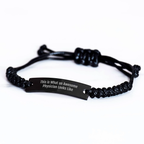 Funny Physician Gifts: This Is What An Awesome Doctor Looks Like Rope Bracelet, Adjustable Black Stainless Steel with Interlaced Rope, Father's Day Unique Gifts from Men to Women