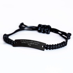 Funny Preacher Gifts for Father's Day - 'I'm Not Perfect But I'm A Preacher' Rope Bracelet from Friends, Gift for Preacher Men