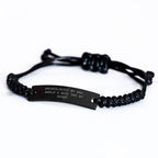 Archeologist Gifts, Funny Quote Rope Bracelet, Adjustable Black Stainless Steel, Gifts for Archeologists from Men, Unique Graduation Gifts for Dad