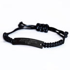 Respiratory Therapist Gifts by Day, Unique Rope Bracelet by Night, Funny Quote for Father's Day