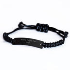 Funny Truck Driver Gifts for Mother's Day - Amazing Rope Bracelet from Friends - Adjustable Black Stainless Steel