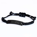 Psychiatrist Gifts from Men - Funny Rope Bracelet for Mother's Day - 'I'm Not Perfect But I'm A Psychiatrist And That's Basically The Same Thing' Quote, Adjustable Black Rope Jewelry