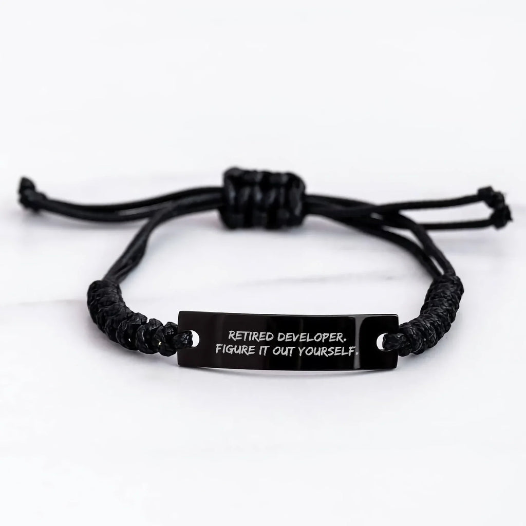 Funny Developer Rope Bracelet Gifts from Friends for Mother's Day - 'Figure It Out Yourself.' Quote