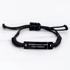 Roofer's Humorous Gift for Mother's Day - 'Retired Roofer. Figure It Out Yourself.' Rope Bracelet from Friends