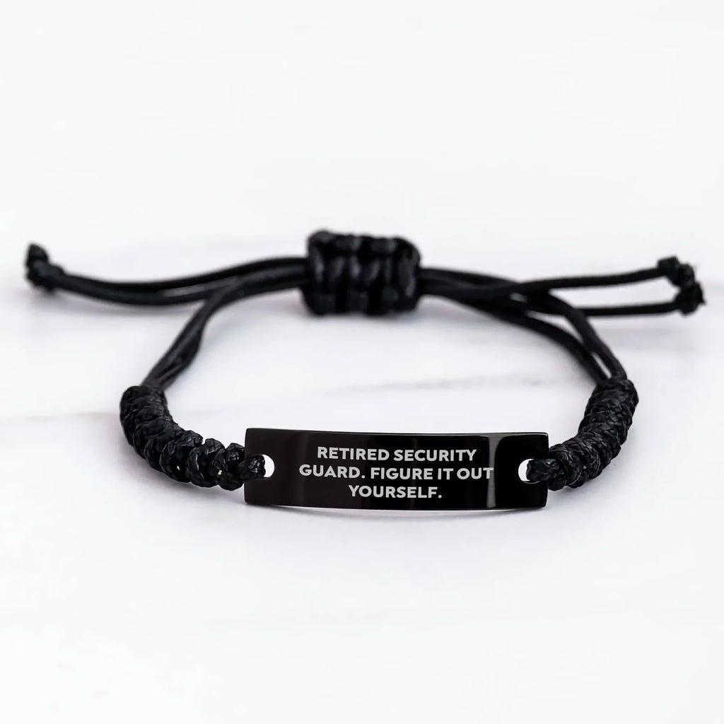 Funny Security Guard Gifts from Men to Security Guard Heroes - 'Figure It Out Yourself' Rope Bracelet for Mother's Day Unique Gifts