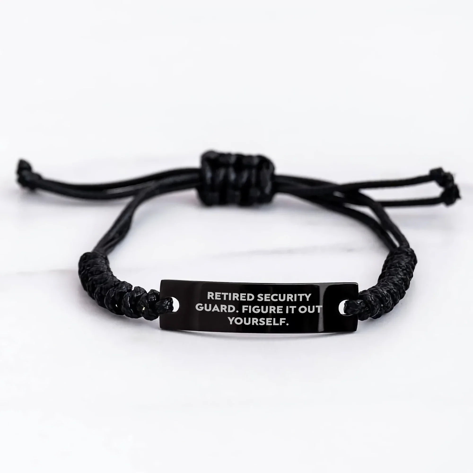 Funny Security Guard Gifts from Men to Security Guard Heroes - 'Figure It Out Yourself' Rope Bracelet for Mother's Day Unique Gifts