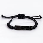 Vice-principal Gifts from Friends, Funny Quote Rope Bracelet for Him, Adjustable Black Stainless Steel with Interlaced Rope, Father's Day Unique Gifts