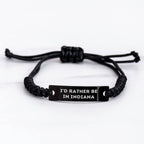 Funny Gifts from Indiana, 'I'd Rather Be In Indiana' Rope Bracelet