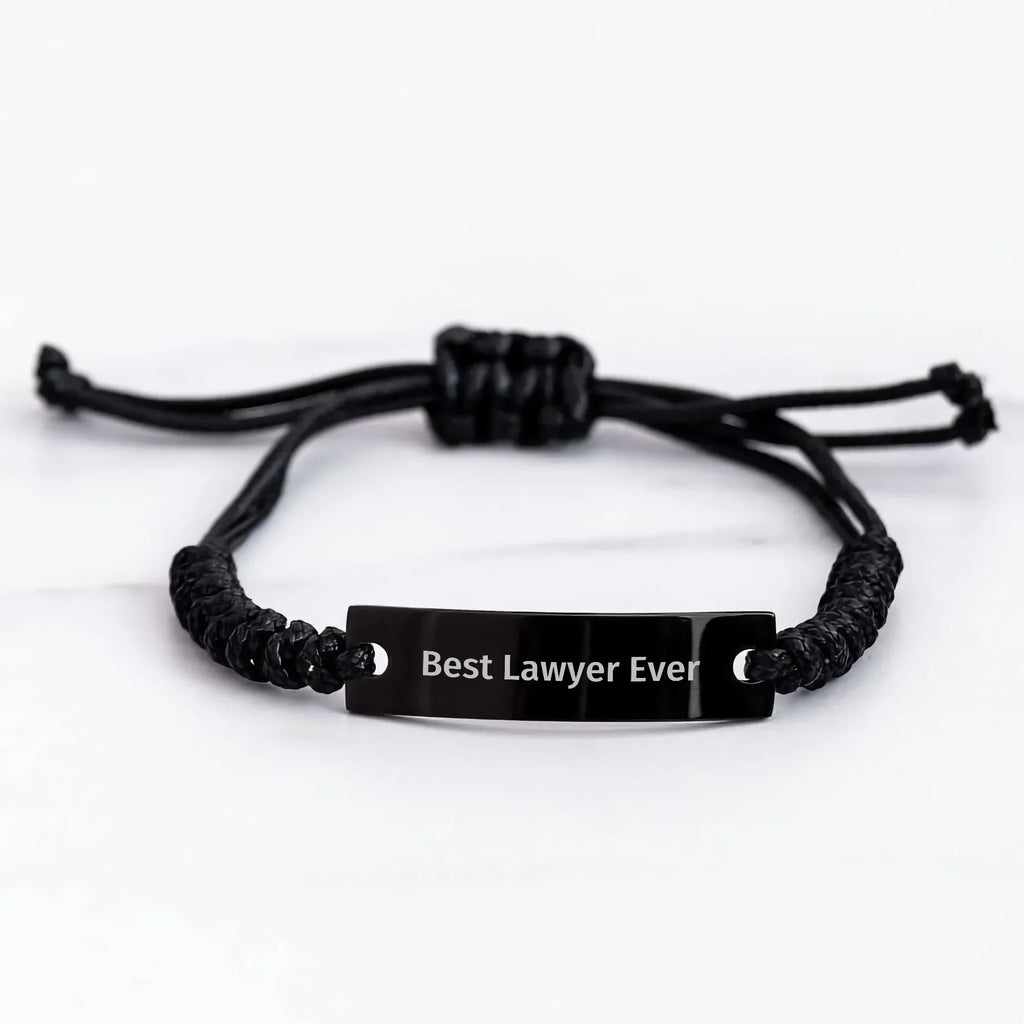 Funny Lawyer Gifts from Mom - Best Lawyer Ever Rope Bracelet for Men, Women, Friends, Coworkers, Family - Mother's Day Unique Gifts for Her, Him, or Anyone