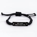 Funny Nurse Practitioner Gifts, Best Nurse Practitioner Ever Quote, Adjustable Rope Bracelet for Nurse Practitioner, Gifts from Friends to Nurse Practitioner, Gifts for Nurse Practitioner