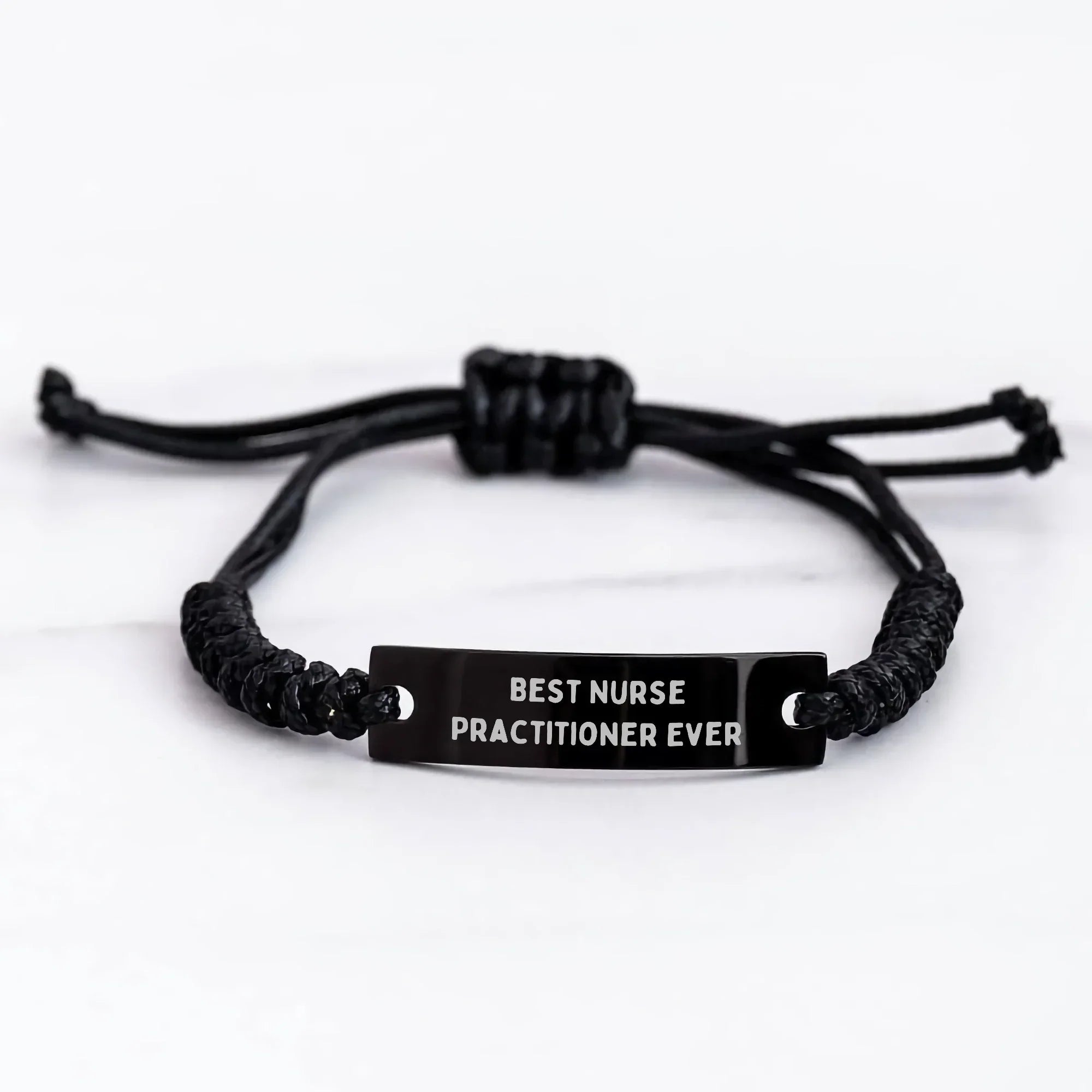 Funny Nurse Practitioner Gifts, Best Nurse Practitioner Ever Quote, Adjustable Rope Bracelet for Nurse Practitioner, Gifts from Friends to Nurse Practitioner, Gifts for Nurse Practitioner