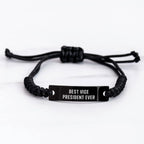 Funny Vice President Gifts, Best Vice President Ever Rope Bracelet, Father's Day Unique Gifts from Men to Vice President