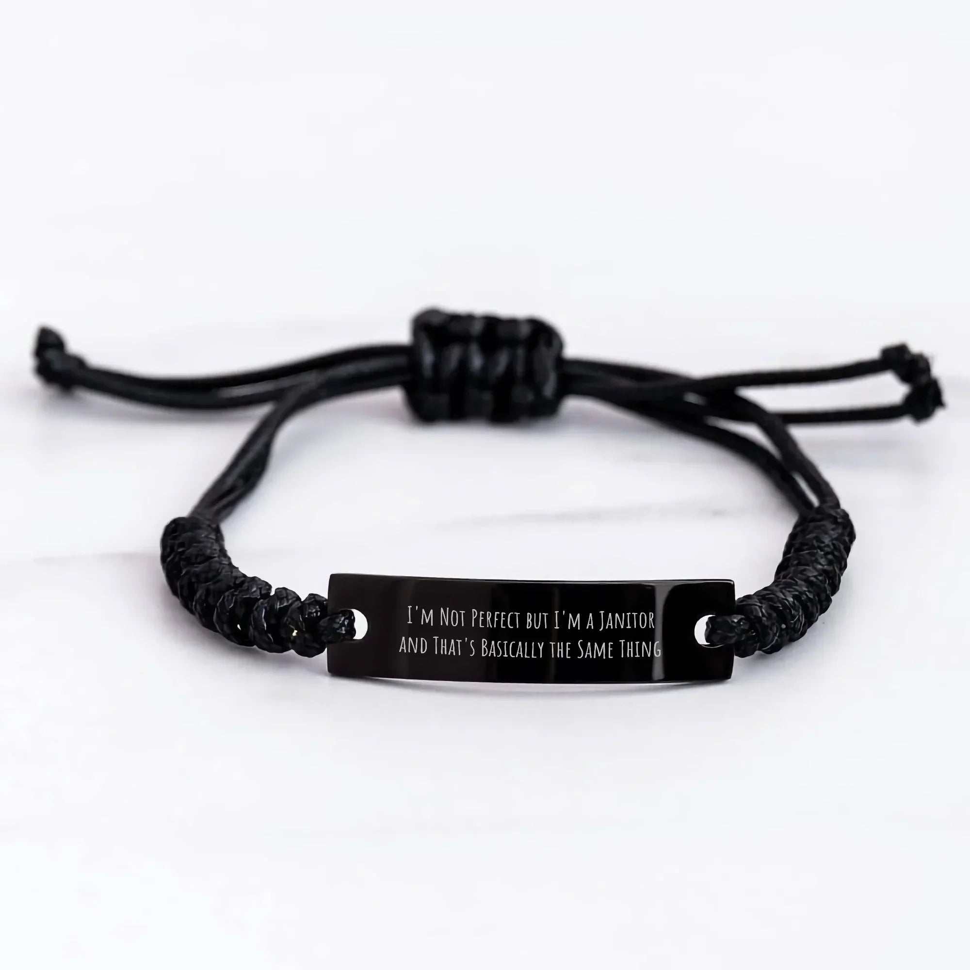 Funny Janitor Quote Rope Bracelet Gifts from Friends for Father's Day Unique Janitor Janitor Gifts