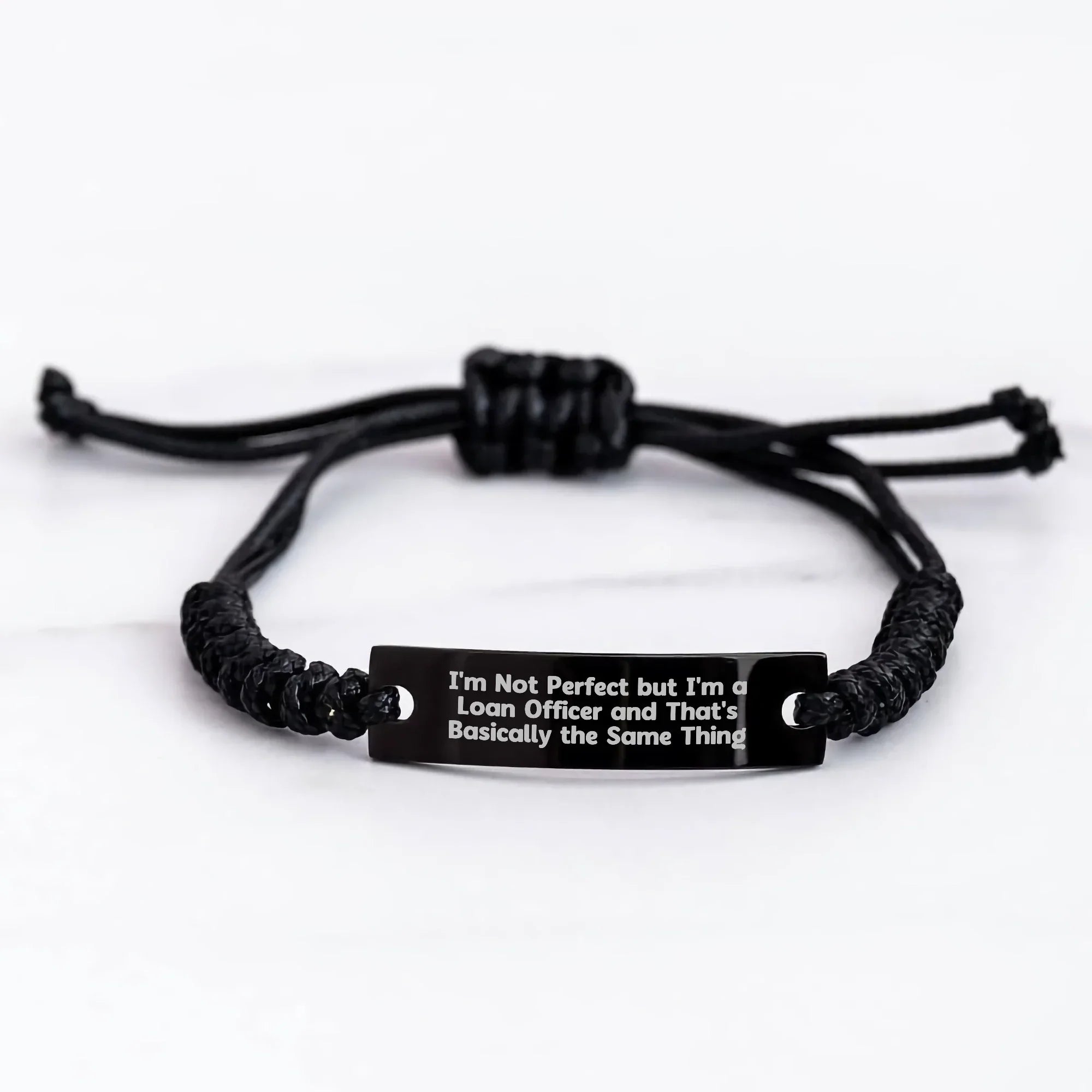 Funny Loan Officer Gifts from Friends for Mother's Day Unique Rope Bracelets I'm Not Perfect
