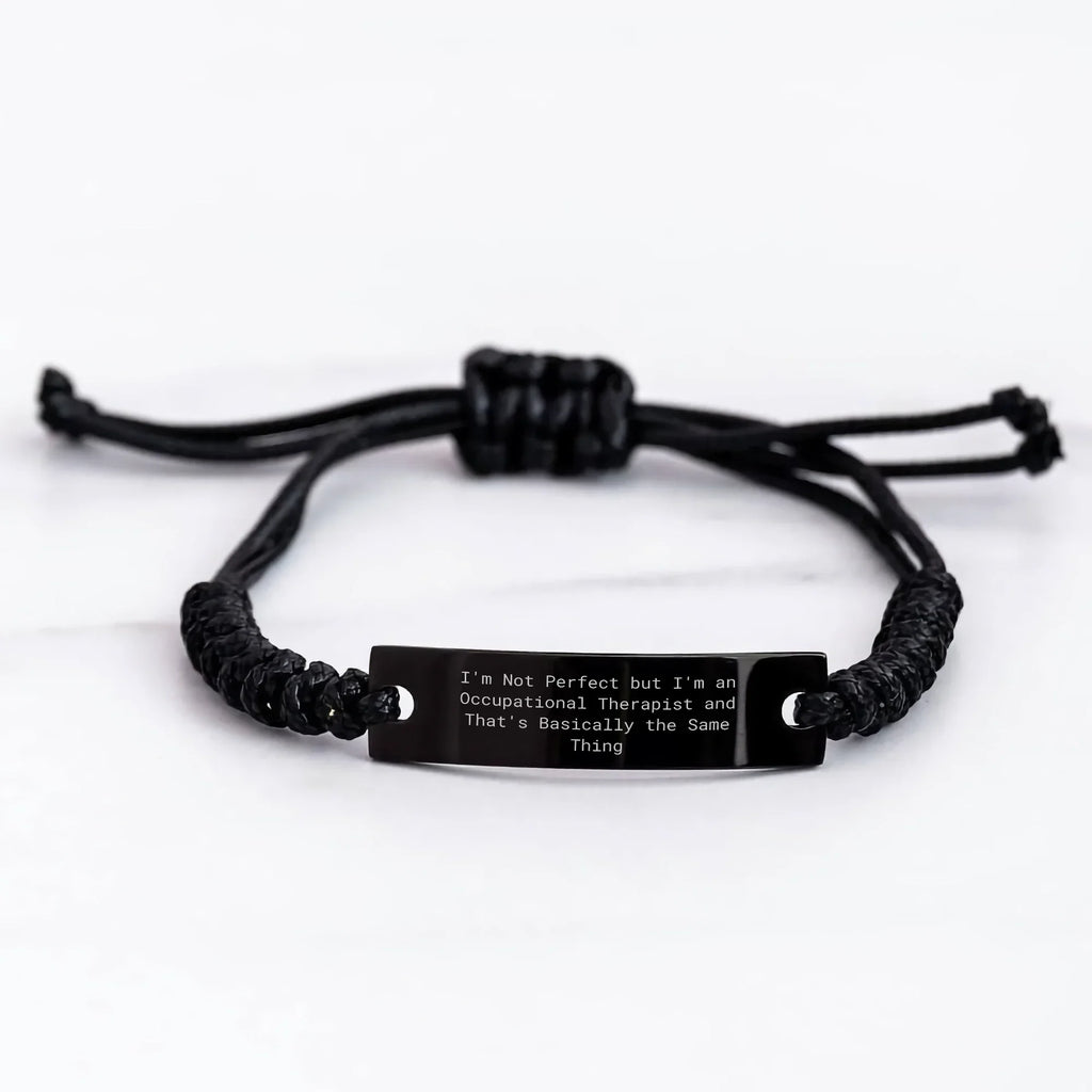 Occupational Therapist Gifts from Friends to Occupational Therapist, Funny Quote Rope Bracelet for Graduation Unique Gifts