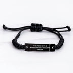 Oncologist Gifts, Funny Quote Rope Bracelet, Adjustable Black Stainless Steel, Mother's Day Unique Gifts from Men to Oncologist Women