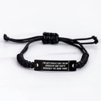 Operator Gifts from Men to Operator Friends on Mother's Day Funny Rope Bracelet, 'I'm Not Perfect But I'm An Operator And That's Basically The Same Thing'