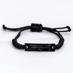 Funny Preacher Gifts for Father's Day - 'I'm Not Perfect But I'm A Preacher' Rope Bracelet from Friends, Gift for Preacher Men