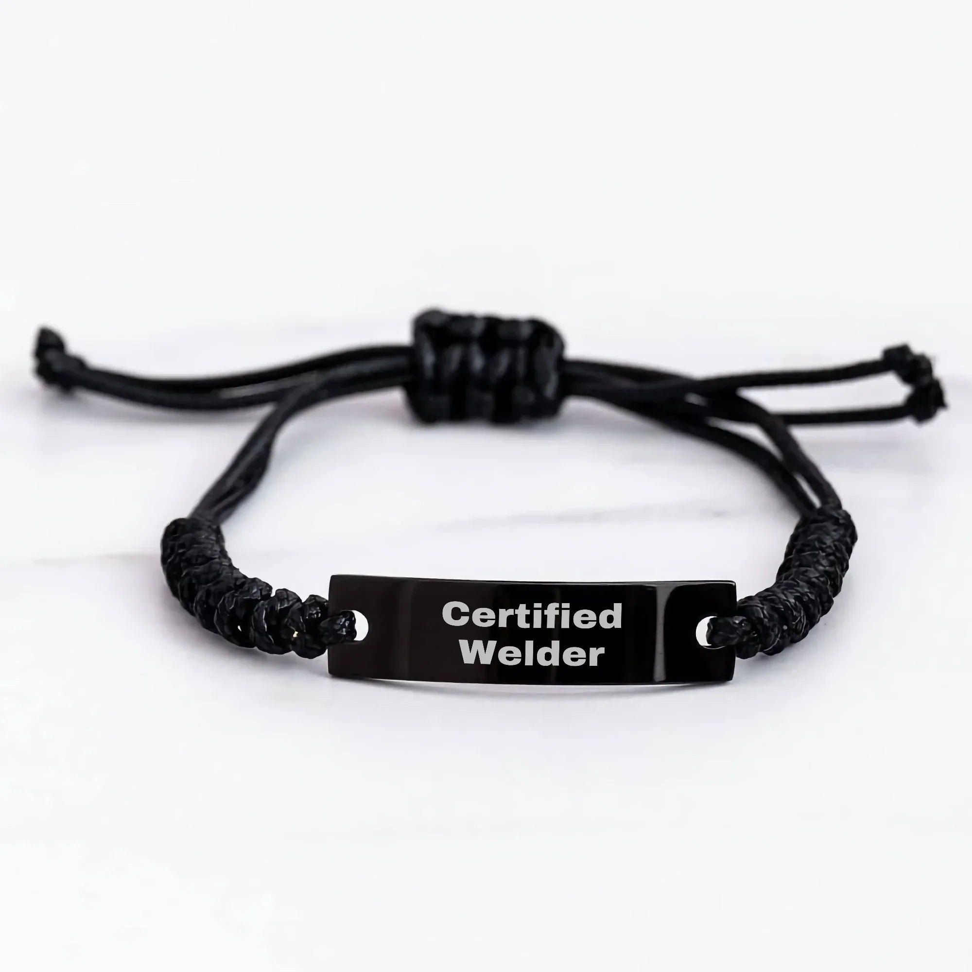 Welder Gifts for Him Certified Welder Rope Bracelet, Funny Quote Gifts from Men for Father's Day Unique Gifts