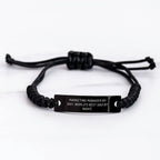 Marketing Manager Gifts, Funny Quote Rope Bracelet, Adjustable Black Stainless Steel with Interlaced Rope, Gifts from Mom, Unique Father's Day Unique Gift for Marketing Manager