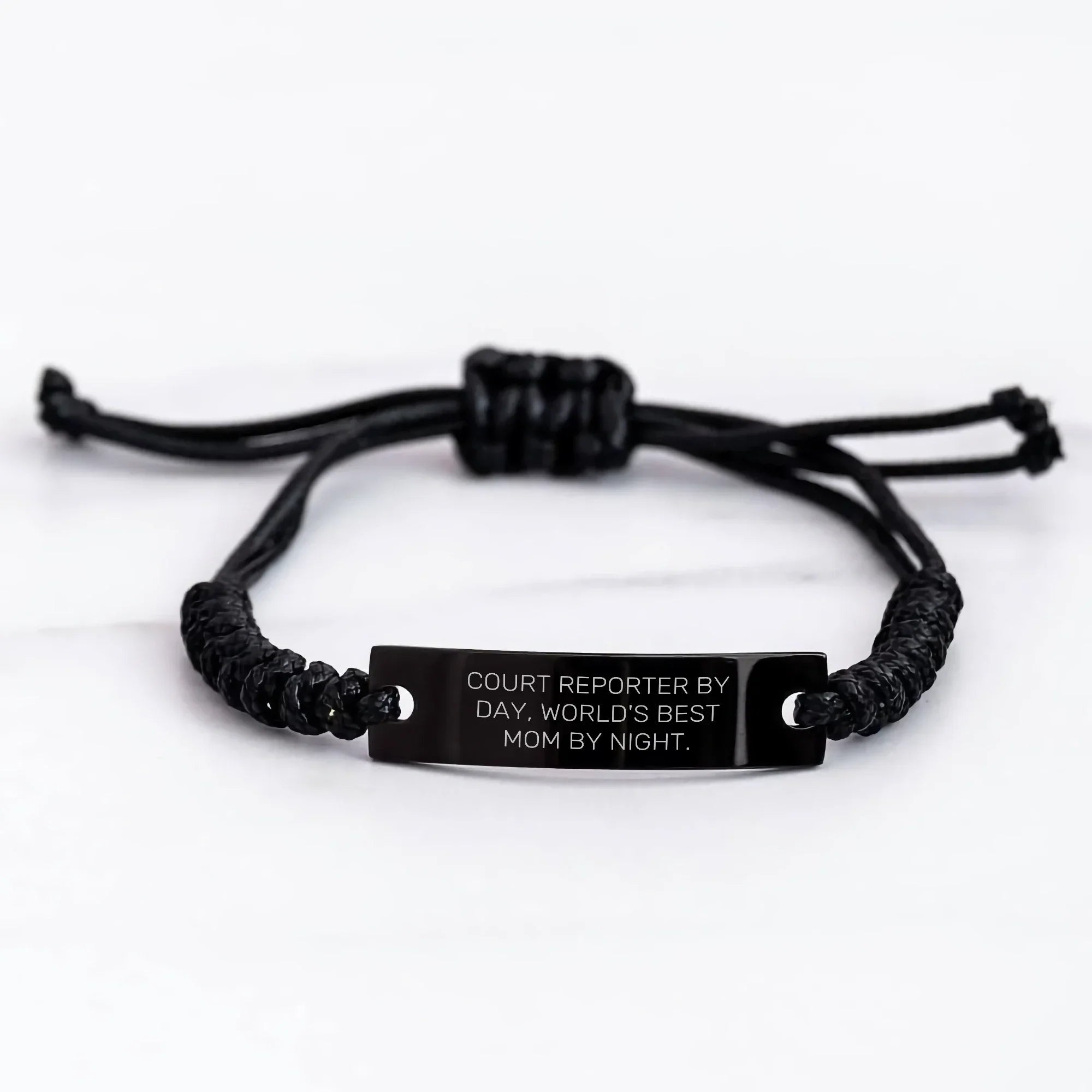 Court Reporter Gifts from Mom: Funny Quote Rope Bracelet for Court Reporter Women, Graduation Unique Gifts from Mom to Court Reporter