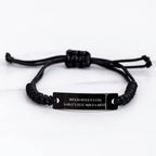 Underwriter Fun Rope Bracelet, Funny Gift from Men to Underwriter, Adjustable Black Stainless Steel with Interlaced Rope, Ideal Gifts for Underwriter on Father's Day - Gifts from Men