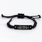 Unbiological Mother Gifts - This Is What An Awesome Unbiological Mother Looks Like Rope Bracelet, Adjustable Father's Day Unique Gift for Her from Family, Friends, or Coworkers