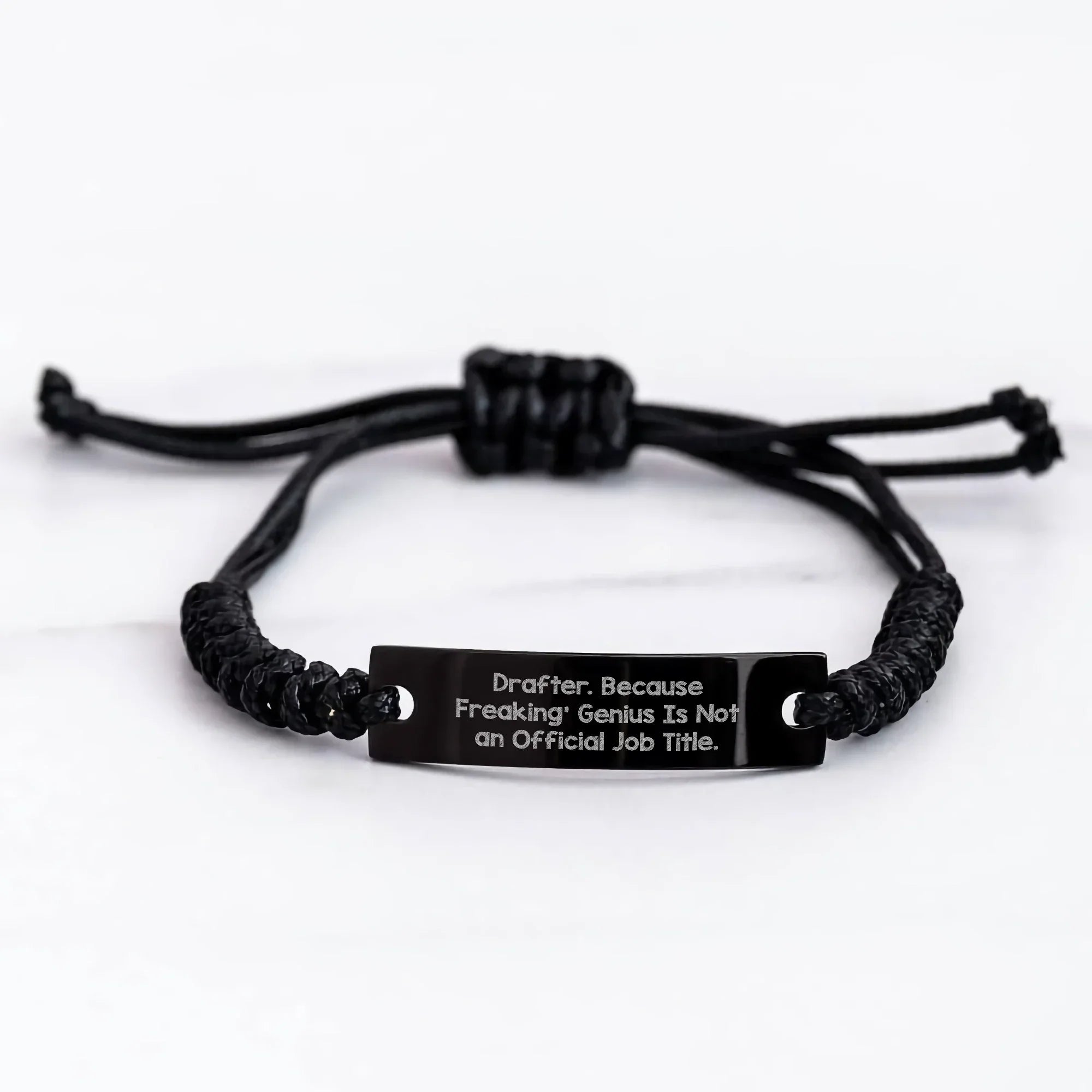 Funny Drafter Gifts from Friends, Unique Rope Bracelet for Men Graduation, 'Drafter. Because Freaking' genius Is Not An Official Job Title.'