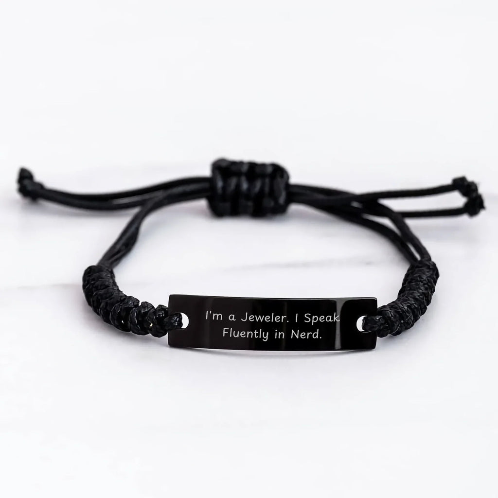 Jeweler Gifts from Friends and Family for Her - Funny Quote Rope Bracelet for Mother's Day
