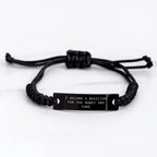 Musician's Money and Fame Rope Gift for Her on Mother's Day, Funny Quote, Adjustable Black Stainless Steel with Interlaced Rope, Gifts from Family