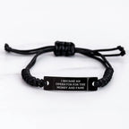 Operator Gifts Funny Inspirational Rope Bracelet 'I Became An Operator For The Money And Fame' Gifts from Men to Operator on Mother's Day