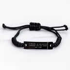 Orthopedic Surgeon Gifts, Funny Quote Rope Bracelet for Mother's Day from Men, Adjustable Black Stainless Steel
