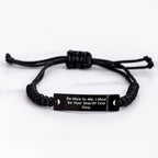 Funny Sheriff Gifts for Mom - Be Nice To Me. I May Be Your Sheriff One Day. Black Rope Bracelet, Adjustable Sheriff Sheriff Gifts from Men for Women