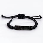 Woodworker Rope Bracelet, Funny Quote, Unique Gifts from Friends for Woodworker, Adjustable, Black Stainless Steel, Graduation