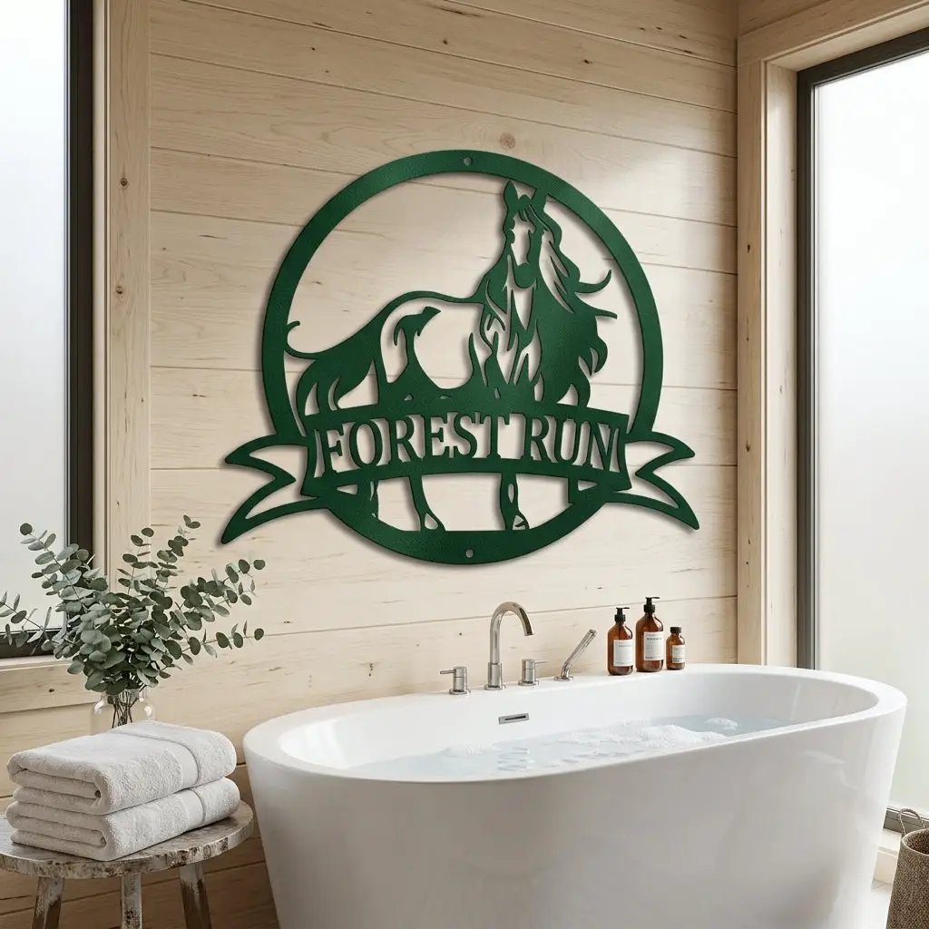 Horse Personalized Name Metal Art Wall Sign
