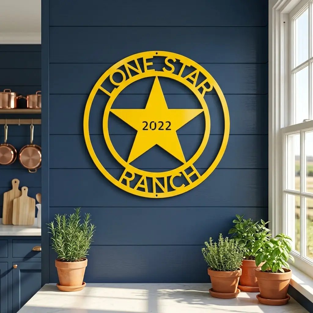 Country Star Custom Name Metal Art Wall Sign