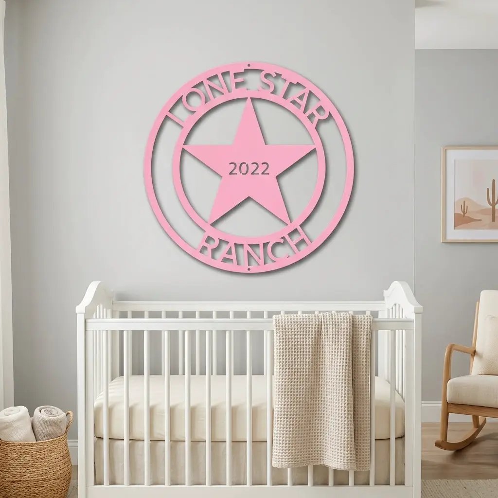 Country Star Custom Name Metal Art Wall Sign