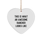 Rancher Heart Ornament Gifts from Friends, Perfect for Christmas Unique Rancher Gifts