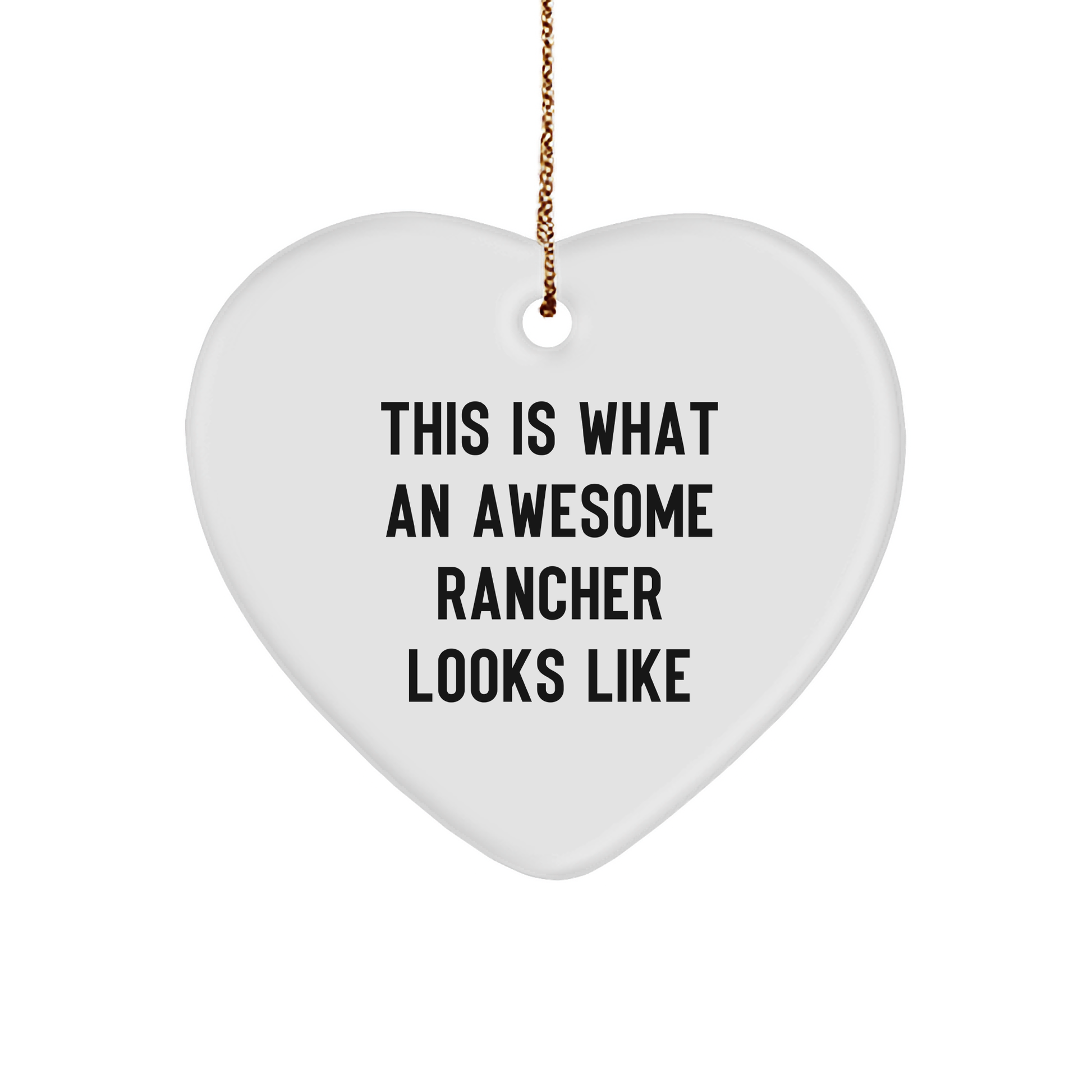 Rancher Heart Ornament Gifts from Friends, Perfect for Christmas Unique Rancher Gifts