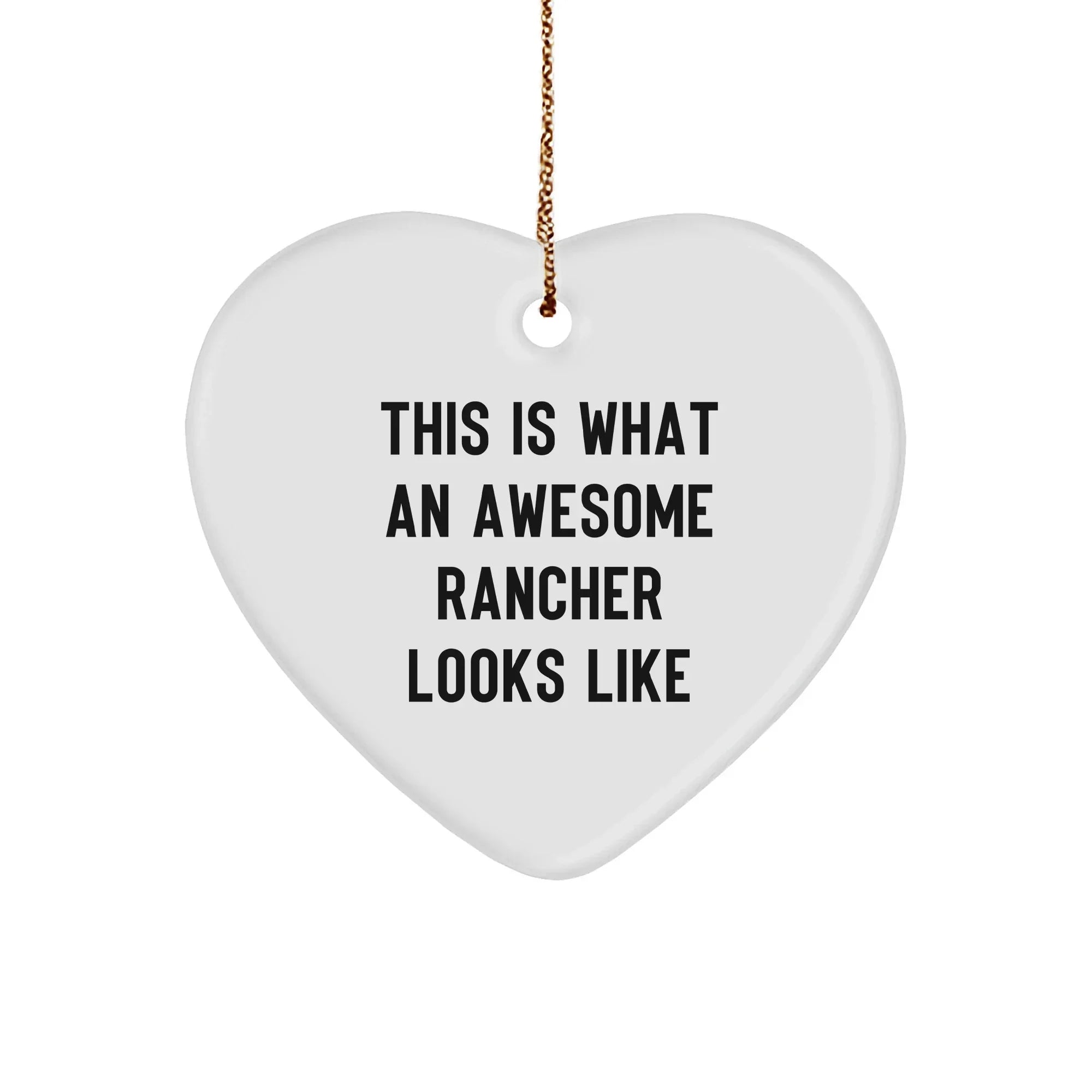 Rancher Heart Ornament Gifts from Friends, Perfect for Christmas Unique Rancher Gifts