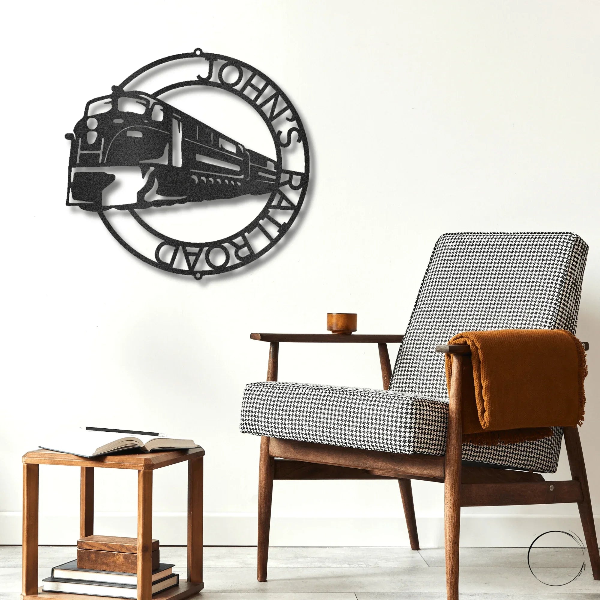 Train Ring Personalized Metal Art Steel Wall Sign